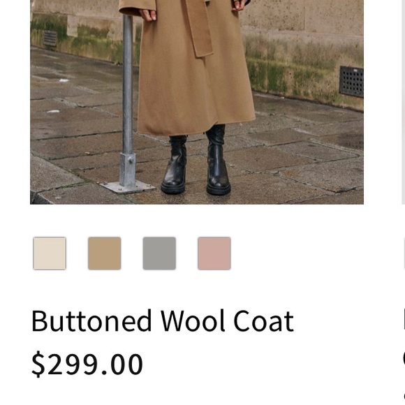 Lattelier Buttoned Wool Coat - Picture 3 of 11